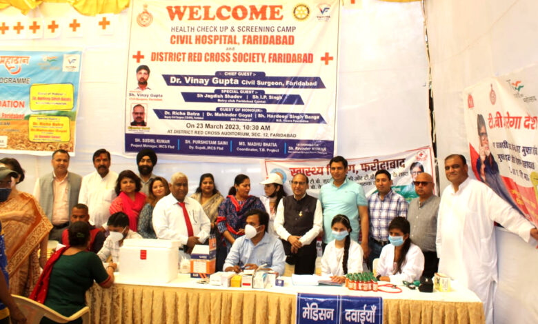 District Red Cross Society Faridabad and Victoria Foundation Faridabad distributed special nutritious food to the economically weak tuberculosis patients