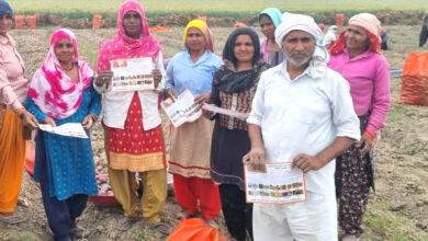 Farmers are being made aware for coarse grain production by mobile van in Faridabad district