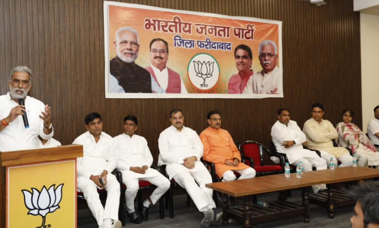 Lakhs of people of Faridabad will listen to Prime Minister Shri Narendra Modi's 100th Mann Ki Baat: Krishna Pal Gurjar