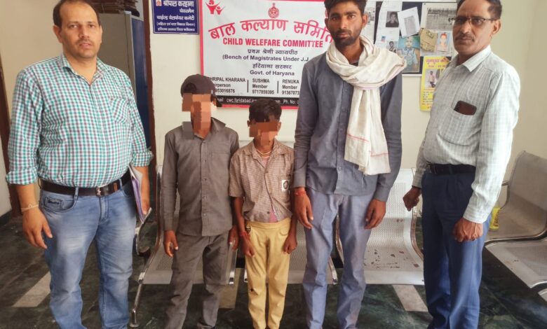 ऑपरेशन स्माइल के तहत क्राइम ब्रांच कैट ने टाउन पार्क सेक्टर 12 से 3 बच्चों को किया रेस्क्यू