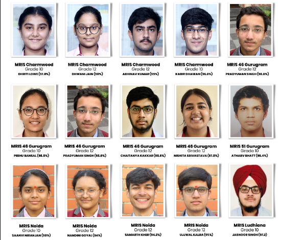 Excellent performance of Manav Rachna International Schools in CBSE 10th and 12th results in all five cities