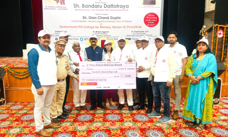 Faridabad got Divyangjan service in state level function organized on World Red Cross Day, second place in state for Tuberculosis patient welfare service: DC Vikram Singh