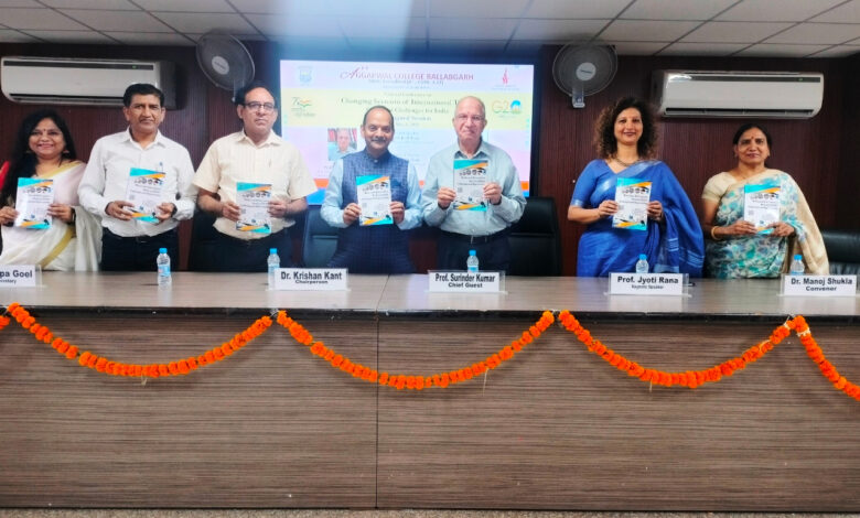 अग्रवाल महाविद्यालय के अर्थशास्त्र, प्रबंध और वाणिज्य विभागों द्वारा दो-दिवसीय राष्ट्रीय सम्मेलन का आयोजन
