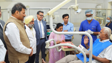 Manav Rachna organized 7th free artificial teeth distribution program, 45 senior citizens got benefits