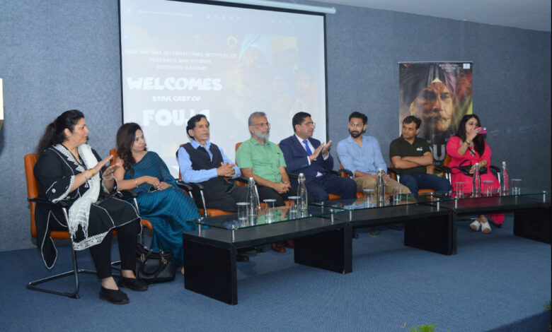 Starcast reached Manav Rachna campus for the promotion of film 'Fauja', interacted with students