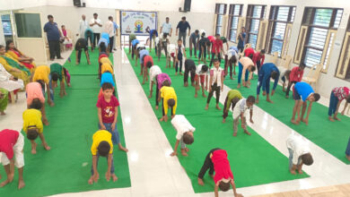 Urban underprivileged children living under the Samagra Yojana and children from Children's Home Faridabad participated on International Yoga Day.