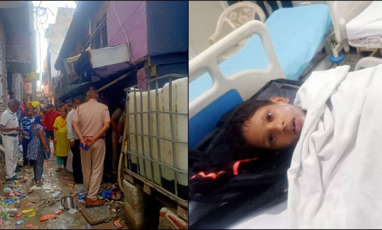 सिलेंडर में गैस भरते समय हुआ ब्लास्ट, पांच बच्चे समेत सात झुलसे