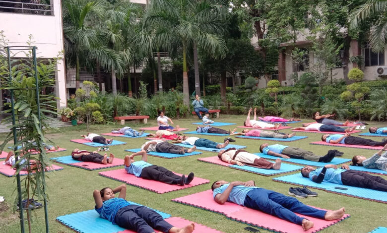 Yoga camp organized at DAV Centenary College on the occasion of International Yoga Day