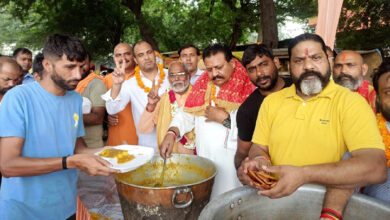 प्याली-हार्डवेयर सडक़ निर्माण संघर्ष समिति ने सडक़ पूर्ण होने पर किया भण्डारे का आयोजन