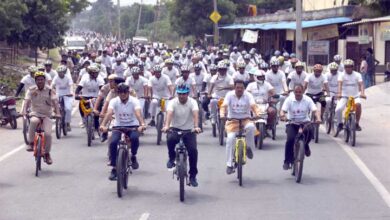सीपी राकेश आर्य और डीसी विक्रम सिंह ने किया गांव खोरी जमालपुर में साइक्लोथॉन का फरीदाबाद में पहुंचने पर स्वागत