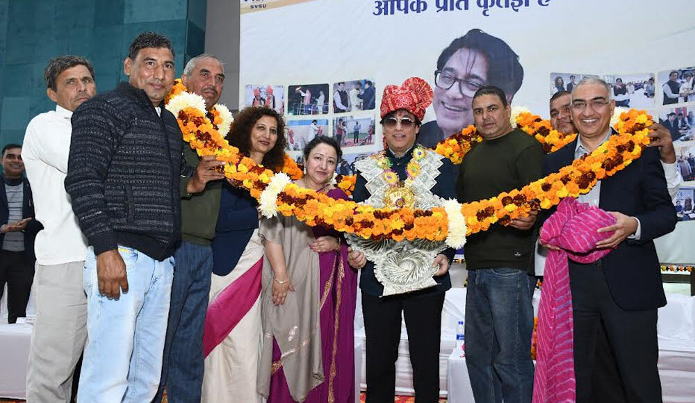 Founding Vice-Chancellor Dr. Raj Nehru honored with grand honour.