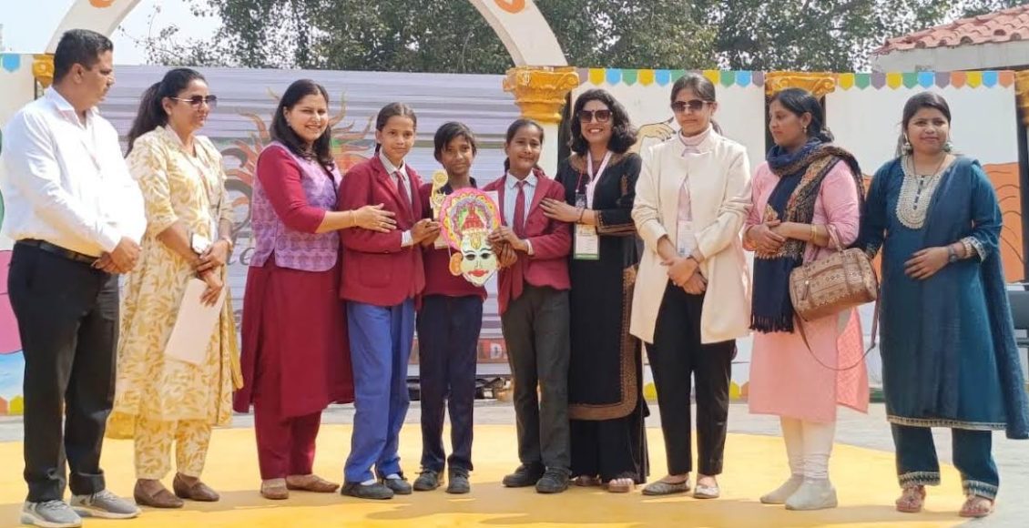 Students showed talent in face masking and candle decoration competition