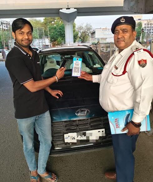 Faridabad police's special campaign against those who do not pay traffic challan