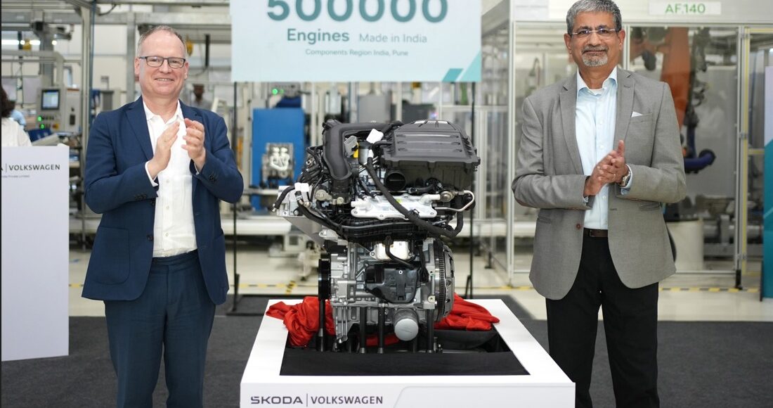 Skoda Auto Volkswagen India achieves milestone of producing 5,00,000 engines in India