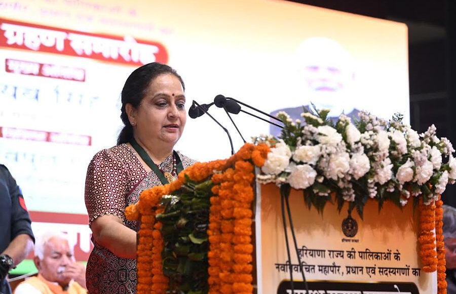 Praveen Batra Joshi took oath as Faridabad Mayor in Panchkula