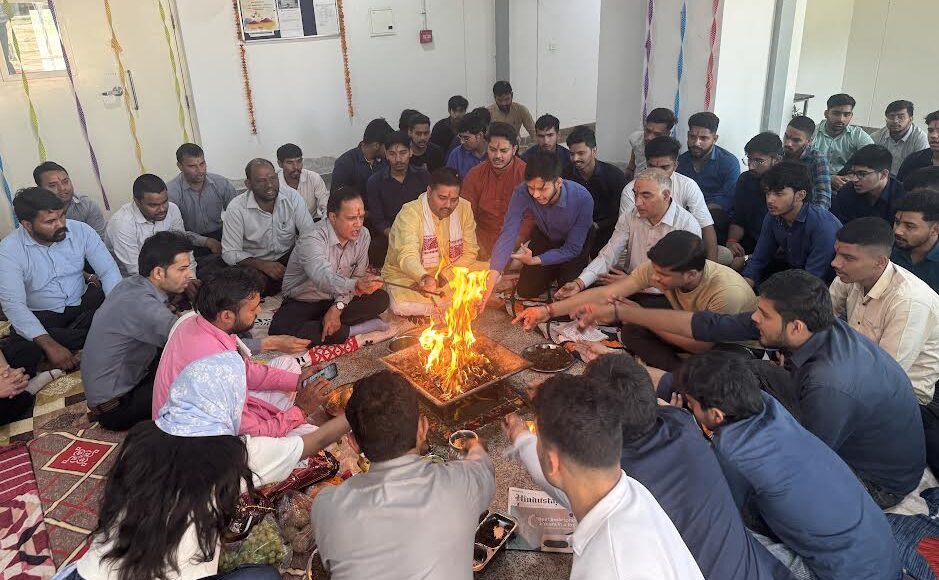 Havan was done on the occasion of Navratri and Nav Samvat