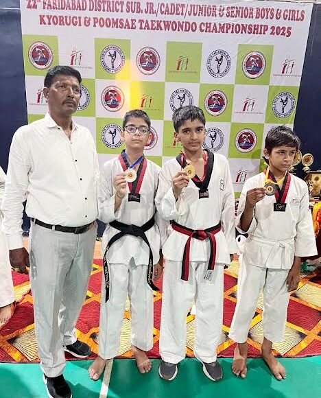 Gurukul Academy's performance was excellent in the district Taekwondo competition