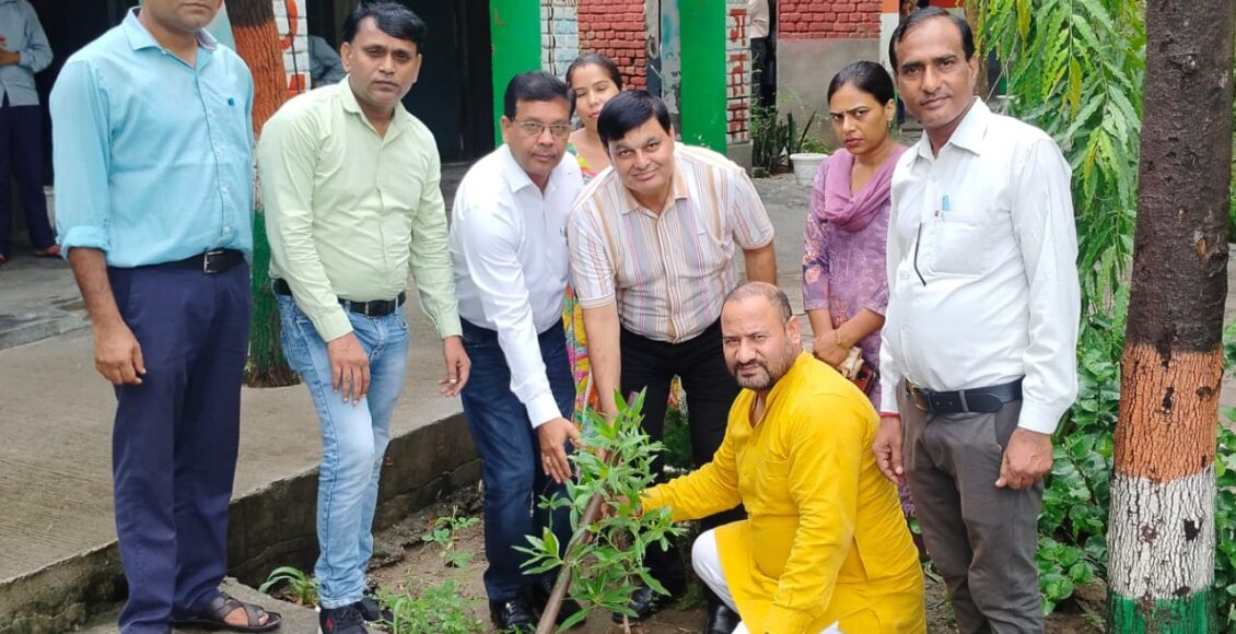 Janhit Seva Sanstha planted trees in Malerna School