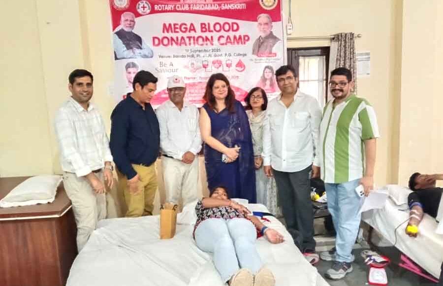 Mega blood donation camp organized in Nehru College under Seva Pakhwada