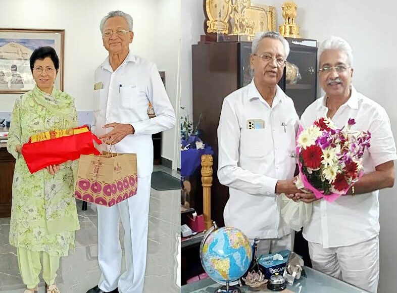 Dr. S.L. Sharma met MP Kumari Selja and State President Rao Narendra