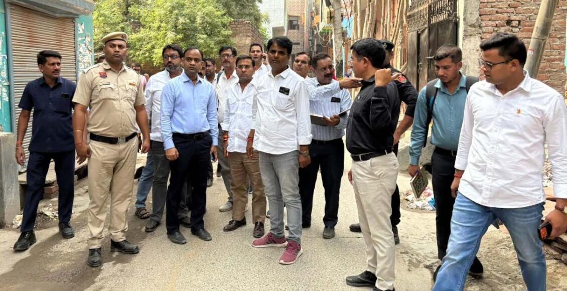 Corporation Commissioner visited Greater Faridabad in Tigaon Assembly constituency.