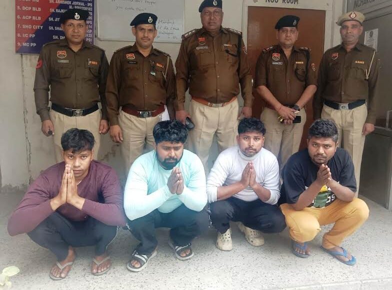 Faridabad Police achieves major success under Operation Trackdown; five accused arrested and sent to jail