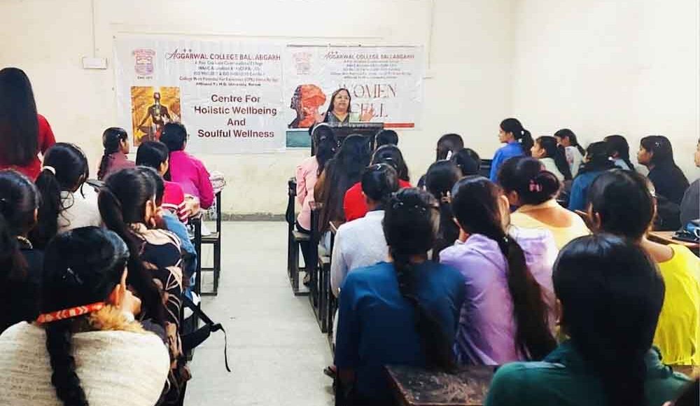 Breast cancer awareness program organized at Aggarwal College, Ballabhgarh