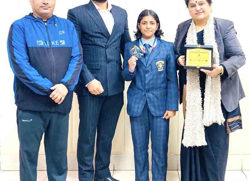 Pari Gaur, a student of Balaji Public School, won a silver medal in an international competition, defeating a player from Nepal.