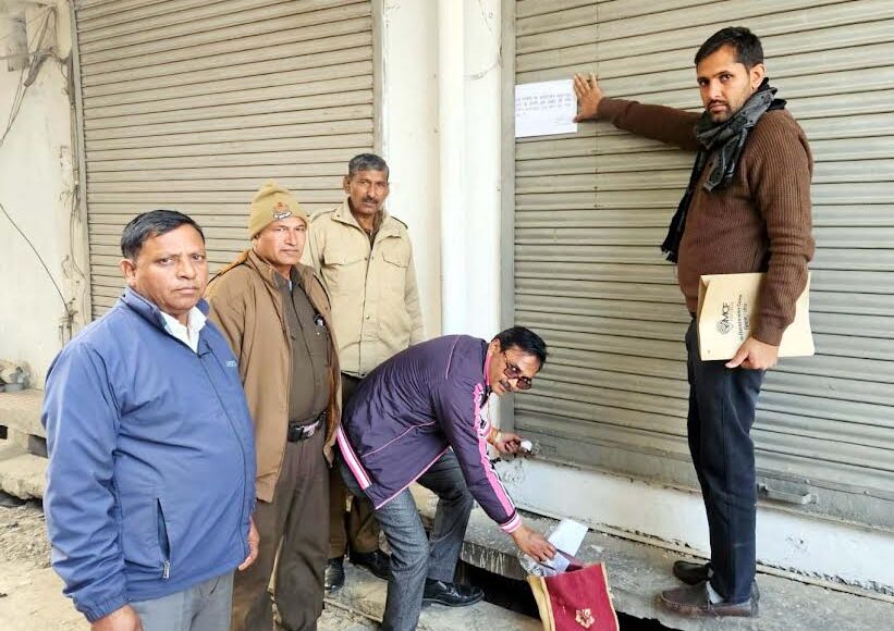 The corporation cracks down on property tax defaulters, seals 55 properties.