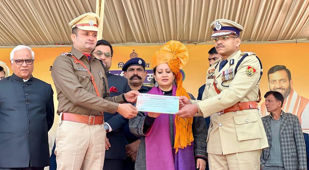The combined male and female police contingent stood first in the Republic Day parade.