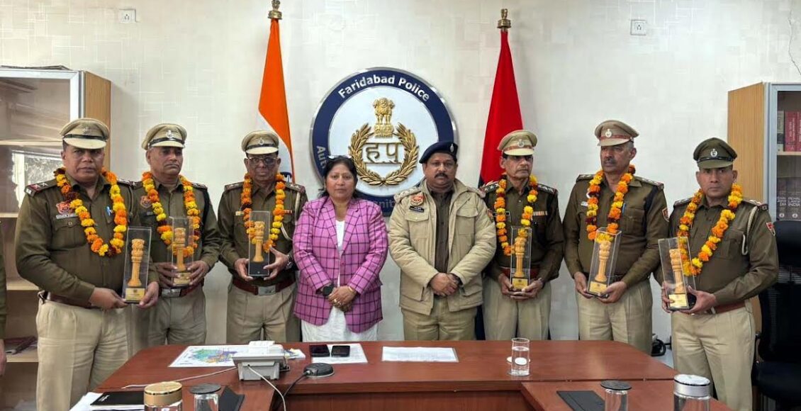 Eight policemen from Faridabad police family retired