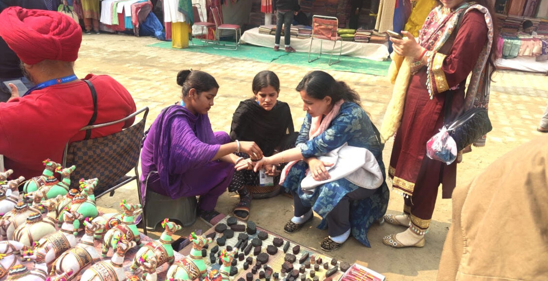 Patashi Devi has been attending the International Self-Reliant Fair for 39 years.