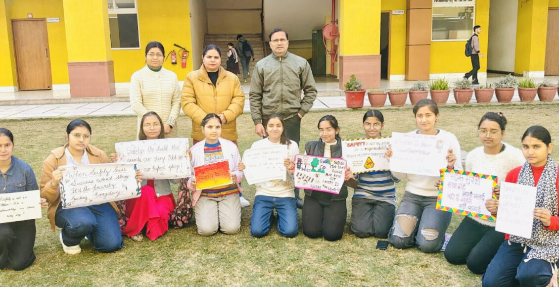 Disaster Management Committee of Agarwal College, Ballabhgarh organised a safety slogan competition.