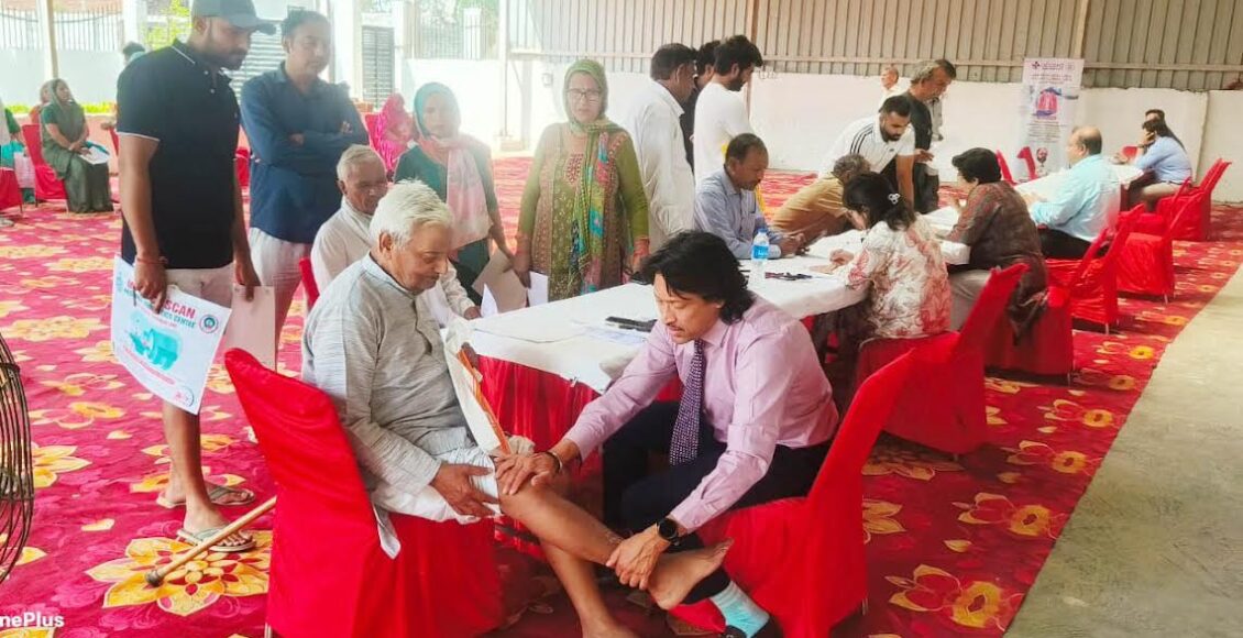 Accord Hospital organised a mega health camp in Tigaon, where 200 people underwent check-ups.