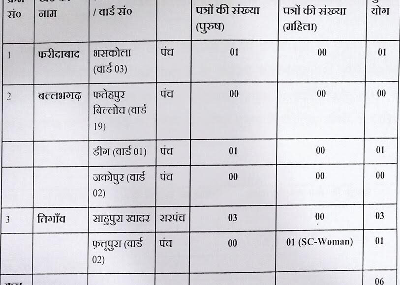 06 nomination papers received on Friday for the by-elections of Panchayati Raj Institutions: Ayush Sinha