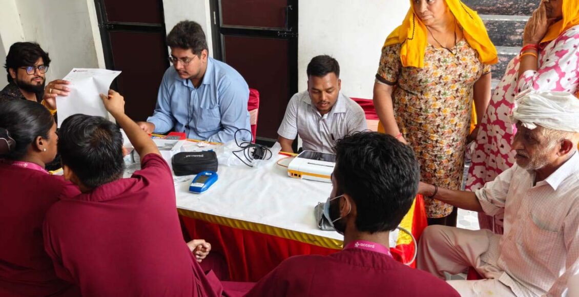 85 people underwent check-ups at the free health screening camp organized by Accord Hospital.