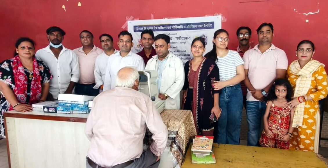 257 people examined at free eye check-up camp; ten cataract patients identified.