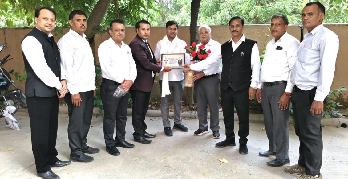Om Dutt Sharma takes initiative in the greening drive; plants 11 saplings and receives recognition.