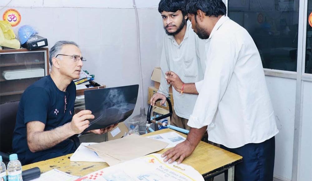 150 orthopedic patients received treatment at the free health check-up camp.