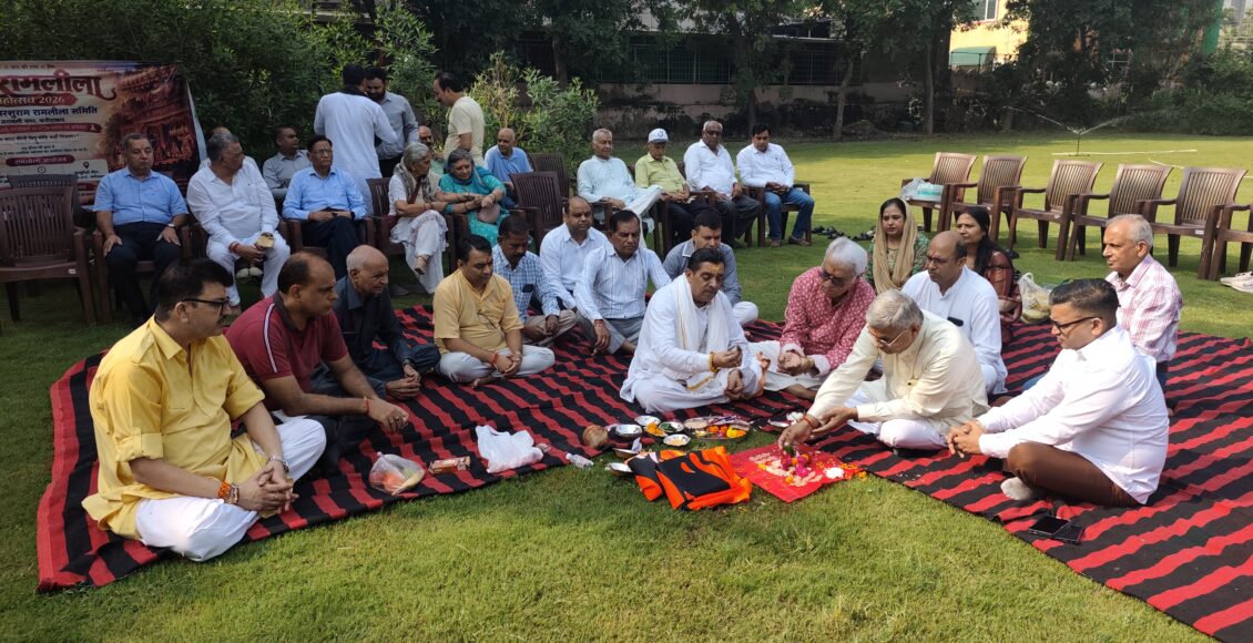 Preparations for Ramlila in Sector 21C begin with the *Bhoomi Pujan*; grand staging to commence on October 11.