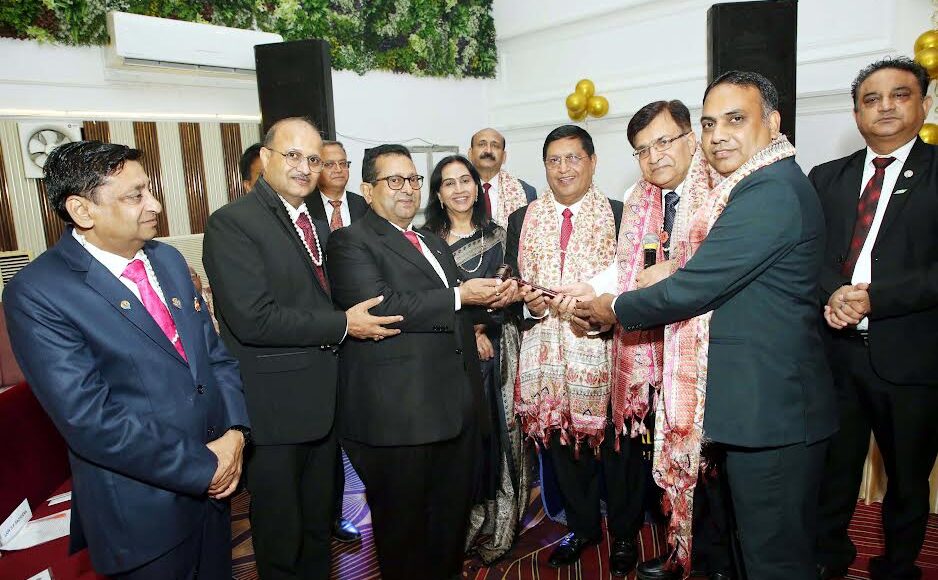 Lion Sandeep Kumar conducted the Lions Club installation ceremony and administered the oath to five members.
