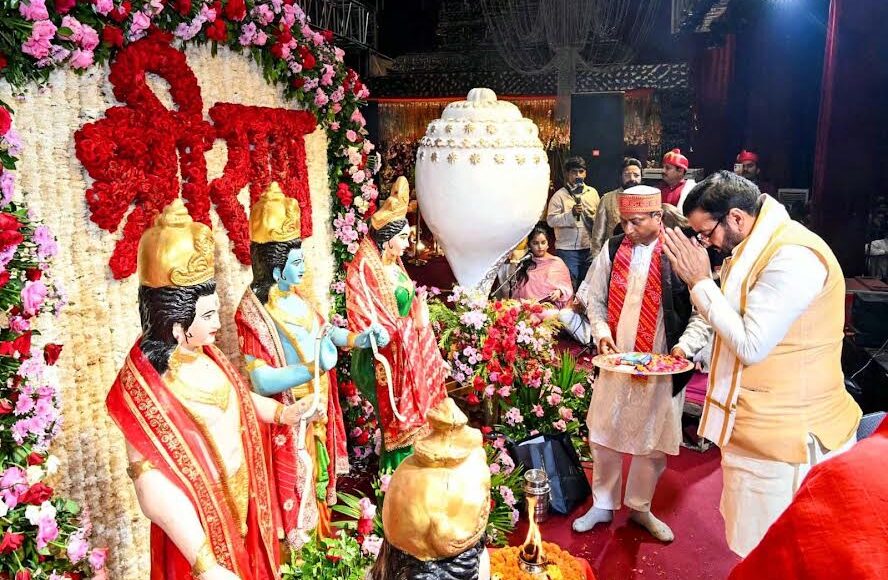 Chief Minister Nayab Saini and the Governor participated in the *puja* and *aarti* during the Ganesh Mahotsav.