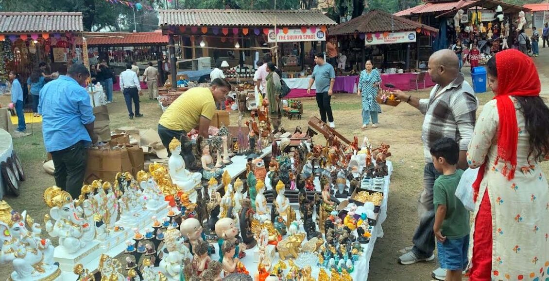 Beautiful and artistic idols of deities became the center of attraction at the Surajkund Diwali Mela.