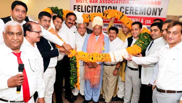 जिला बार एसोसिएशन फरीदाबाद द्वारा मैगपाई होटल मे सम्मान समारोह का आयोजन