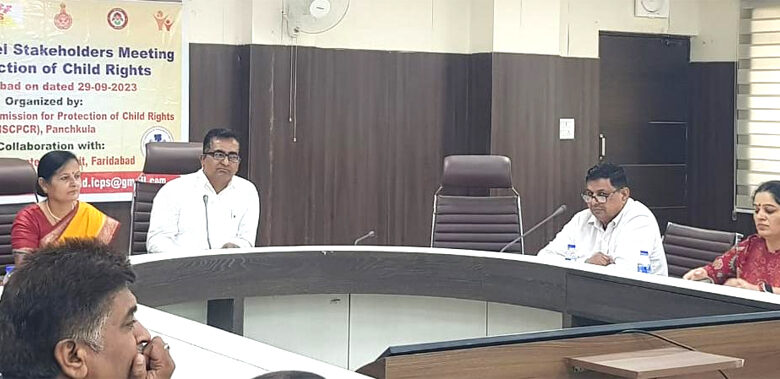 राज्य बाल अधिकार संरक्षण आयोग के सदस्यों ने फरीदाबाद बच्चों के कल्याण के लिए की गई समीक्षा बैठक