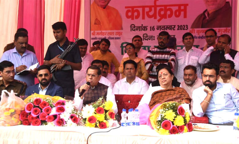 मोदी व मनोहर सरकार सबका साथ सबका विकास और सबका विश्वास की निति से कर रही है जन विकास: विधायक राजेश नागर