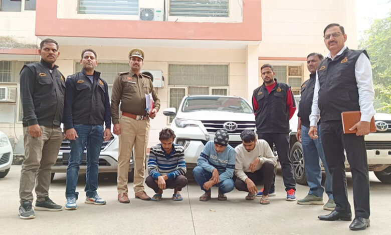 अंतर्राजीय वाहन चोर गैंग का पर्दाफाश करते हुए गैंग के 4 सदस्यों को क्राइम ब्रांच एनआईटी ने किया गिरफ्तार